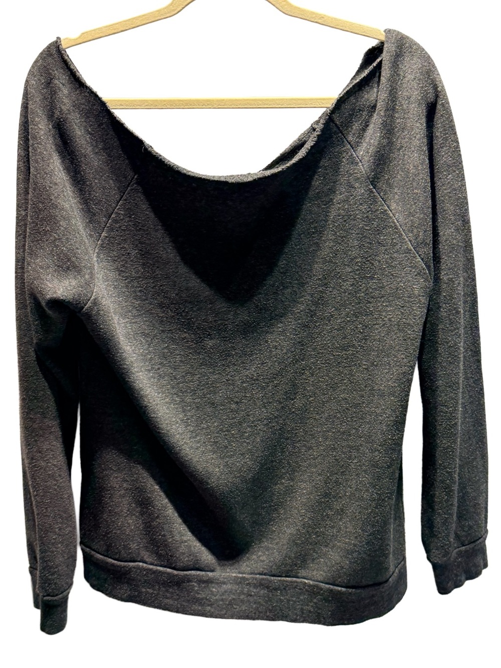 Om & Ah London Be Kind Charcoal Slouchy Sweatshirt Kangaroo Pocket Large - Picture 3 of 4